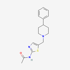 N-(5-((4-phenylpiperidin-1-yl)methyl)thiazol-2-yl)acetamide