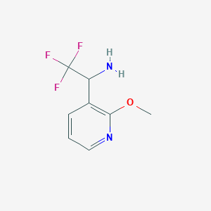 molecular formula C8H9F3N2O B12964699 2,2,2-Trifluoro-1-(2-methoxypyridin-3-YL)ethanamine 