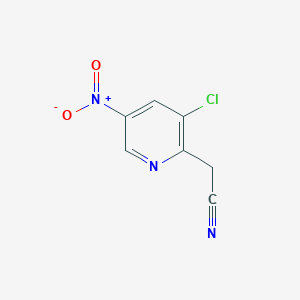 molecular formula C7H4ClN3O2 B12964827 2-(3-Chloro-5-nitropyridin-2-yl)acetonitrile 