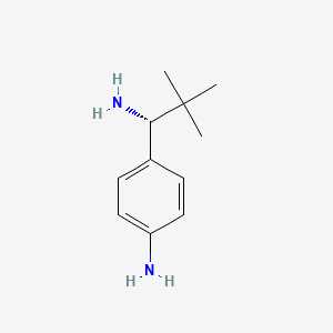 molecular formula C11H18N2 B12964841 (R)-4-(1-amino-2,2-dimethylpropyl)aniline 