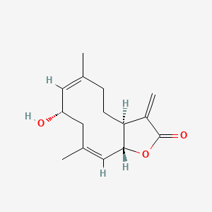 (3aS,6Z,8S,10Z,11aR)-8-hydroxy-6,10-dimethyl-3-methylidene-3a,4,5,8,9,11a-hexahydrocyclodeca[b]furan-2-one