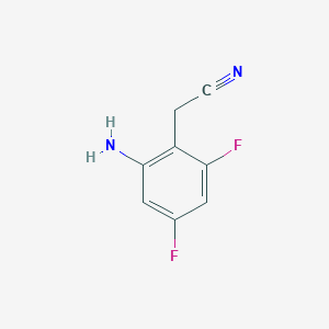 molecular formula C8H6F2N2 B12964912 2-(2-Amino-4,6-difluorophenyl)acetonitrile 