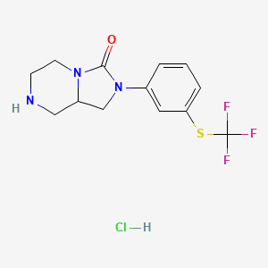 2-(3-((Trifluoromethyl)thio)phenyl)hexahydroimidazo[1,5-a]pyrazin-3(2H)-one hydrochloride