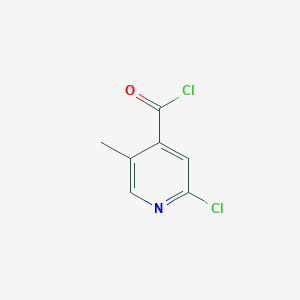 molecular formula C7H5Cl2NO B12964923 2-Chloro-5-methylisonicotinoyl chloride 