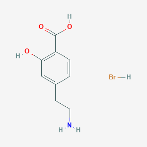 molecular formula C9H12BrNO3 B12964958 4-(Aminoethyl)salicylic acid hbr 