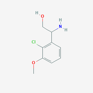 molecular formula C9H12ClNO2 B12964999 2-Amino-2-(2-chloro-3-methoxyphenyl)ethanol 