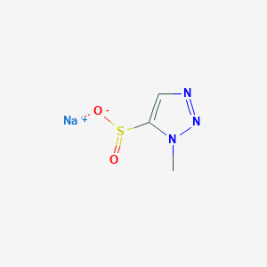 molecular formula C3H4N3NaO2S B12965002 Sodium 1-methyl-1H-1,2,3-triazole-5-sulfinate 