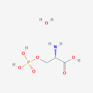 molecular formula C3H10NO7P B12965017 O-Phosphono-L-serine hydrate 