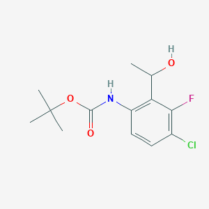 tert-Butyl (4-chloro-3-fluoro-2-(1-hydroxyethyl)phenyl)carbamate