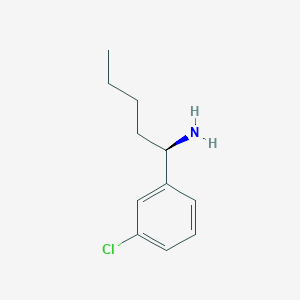 molecular formula C11H16ClN B12965031 (R)-1-(3-Chlorophenyl)pentan-1-amine 