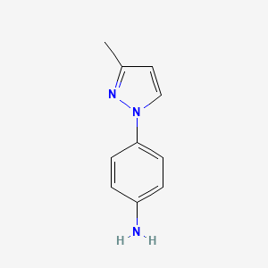 molecular formula C10H11N3 B1296507 4-(3-甲基-1H-吡唑-1-基)苯胺 CAS No. 53006-55-6