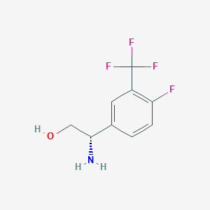 (S)-2-Amino-2-(4-fluoro-3-(trifluoromethyl)phenyl)ethan-1-ol