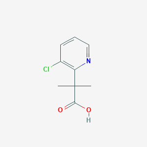 molecular formula C9H10ClNO2 B12965078 2-(3-Chloropyridin-2-yl)-2-methylpropanoic acid 