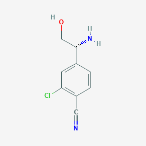 (R)-4-(1-amino-2-hydroxyethyl)-2-chlorobenzonitrile hydrochloride