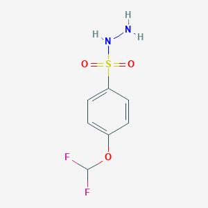 molecular formula C7H8F2N2O3S B12965096 4-(Difluoromethoxy)benzenesulfonohydrazide 