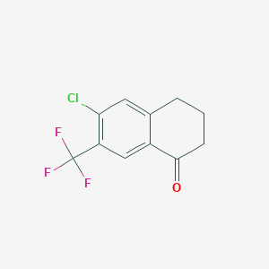 molecular formula C11H8ClF3O B12965117 6-Chloro-7-(trifluoromethyl)-3,4-dihydronaphthalen-1(2h)-one 