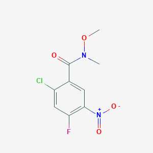 2-Chloro-4-fluoro-N-methoxy-N-methyl-5-nitrobenzamide