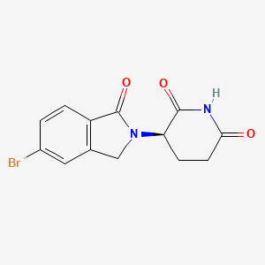 molecular formula C13H11BrN2O3 B12965133 (R)-3-(5-Bromo-1-oxoisoindolin-2-yl)piperidine-2,6-dione 