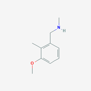 molecular formula C10H15NO B12965161 1-(3-Methoxy-2-methylphenyl)-N-methylmethanamine 