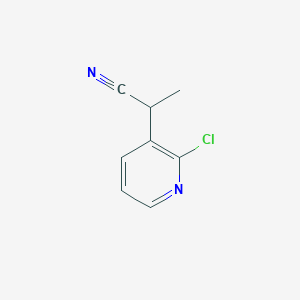 molecular formula C8H7ClN2 B12965174 2-(2-Chloropyridin-3-yl)propanenitrile 