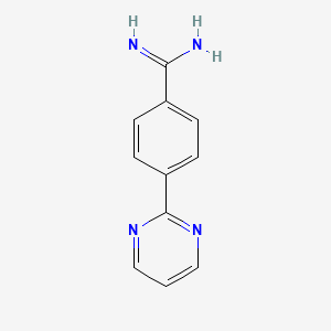 molecular formula C11H10N4 B12965195 4-(Pyrimidin-2-yl)benzimidamide 