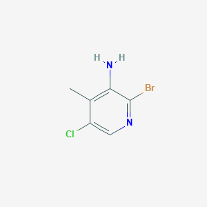 molecular formula C6H6BrClN2 B12965197 2-Bromo-5-chloro-4-methylpyridin-3-amine 