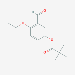 molecular formula C15H20O4 B12965220 3-Formyl-4-isopropoxyphenyl pivalate 