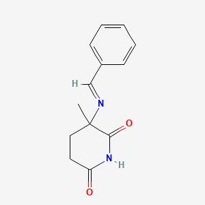 3-(Benzylideneamino)-3-methylpiperidine-2,6-dione