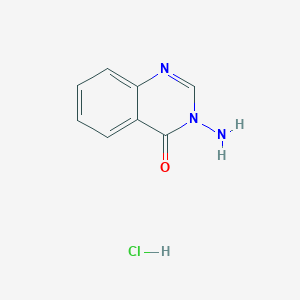 molecular formula C8H8ClN3O B12965367 3-Aminoquinazolin-4(3H)-one hydrochloride 