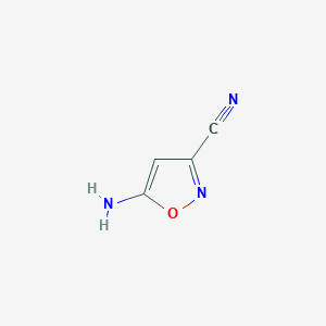 molecular formula C4H3N3O B12965369 5-Aminoisoxazole-3-carbonitrile 