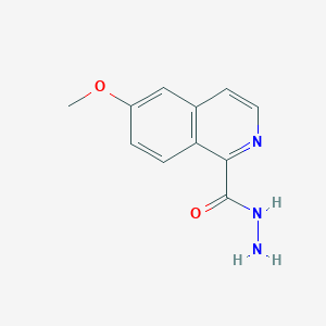 molecular formula C11H11N3O2 B12965391 6-Methoxyisoquinoline-1-carbohydrazide 