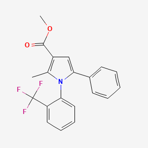 Methyl 2-methyl-5-phenyl-1-(2-(trifluoromethyl)phenyl)-1H-pyrrole-3-carboxylate