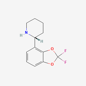 molecular formula C12H13F2NO2 B12965400 (R)-2-(2,2-difluorobenzo[d][1,3]dioxol-4-yl)piperidine hydrochloride 