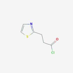 molecular formula C6H6ClNOS B12965461 3-(Thiazol-2-yl)propanoyl chloride 