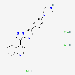 4-(6-(4-(Piperazin-1-yl)phenyl)pyrazolo[1,5-a]pyrimidin-3-yl)quinoline trihydrochloride