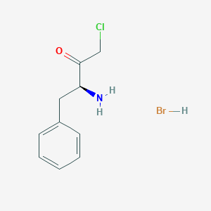 molecular formula C10H13BrClNO B12965501 (S)-3-Amino-1-chloro-4-phenylbutan-2-one hydrobromide 