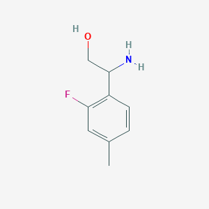 molecular formula C9H12FNO B12965508 2-Amino-2-(2-fluoro-4-methylphenyl)ethanol 