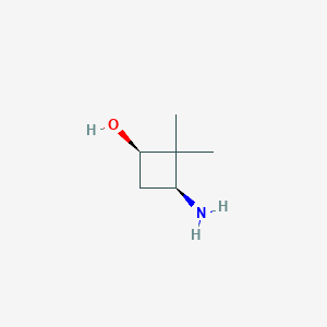 molecular formula C6H13NO B12965510 (1R,3S)-3-Amino-2,2-dimethylcyclobutan-1-ol 