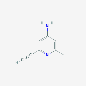 molecular formula C8H8N2 B12965533 2-Ethynyl-6-methylpyridin-4-amine 