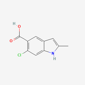 molecular formula C10H8ClNO2 B12965581 6-Chloro-2-methyl-1h-indole-5-carboxylic acid 