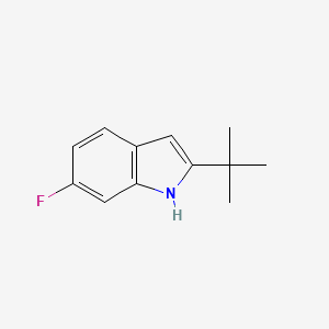 molecular formula C12H14FN B12965615 2-(tert-Butyl)-6-fluoro-1H-indole 