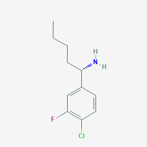 (S)-1-(4-Chloro-3-fluorophenyl)pentan-1-amine