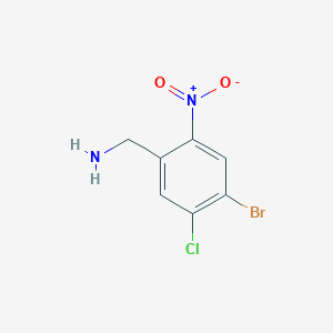 (4-Bromo-5-chloro-2-nitrophenyl)methanamine