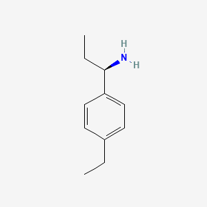 molecular formula C11H17N B12965681 (R)-1-(4-Ethylphenyl)propan-1-amine 