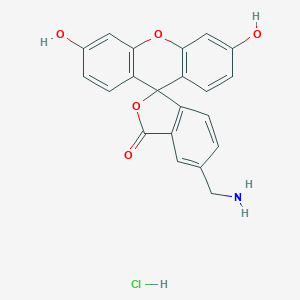 molecular formula C21H16ClNO5 B129657 5-(氨基甲基)-3',6'-二羟基-3H-螺[异苯并呋喃-1,9'-氧杂蒽]-3-酮盐酸盐 CAS No. 141749-41-9