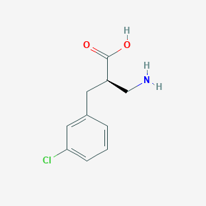 molecular formula C10H12ClNO2 B12965729 (R)-3-Amino-2-(3-chlorobenzyl)propanoic acid 