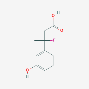 molecular formula C10H11FO3 B12965733 3-Fluoro-3-(3-hydroxyphenyl)butanoic acid 