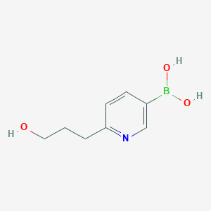 [6-(3-Hydroxypropyl)pyridin-3-yl]boronic acid