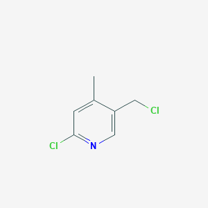 molecular formula C7H7Cl2N B12965755 2-Chloro-5-(chloromethyl)-4-methylpyridine 