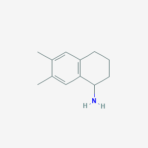 molecular formula C12H17N B12965765 6,7-Dimethyl-1,2,3,4-tetrahydronaphthalen-1-amine hydrochloride 